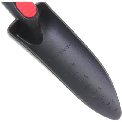 Совок посадочный узкий «Шале» 29см с мерной шкалой, пластиковая ручка с упором для пальца ДоброСад