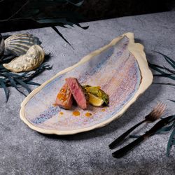 Блюдо овальное 51,8*23,5 см h3,5 см Light Purple Shell Northern Blue Frutti di Mare P.L. [1]