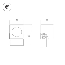 Светильник ALT-BLOCK-S65x65-5W Day4000 (GR, 60 deg, 230V) (Arlight, IP66 Металл, 3 года) 055239