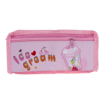 Пенал мягкий 2 отделения "Милкшейк" 3 цвета микс