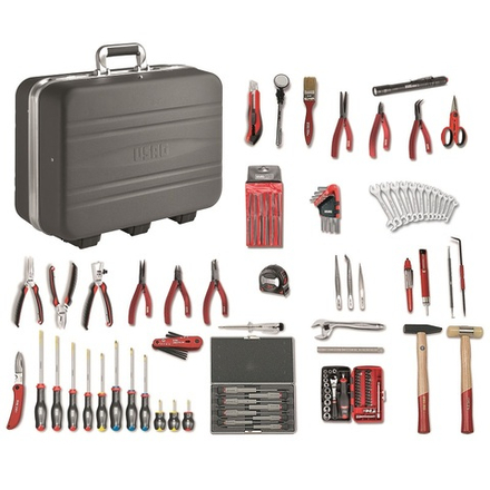 001 MF Чемодан c набором инструмента 496 F2 (126 пр.), для обслуживания электроники, USAG (Италия)