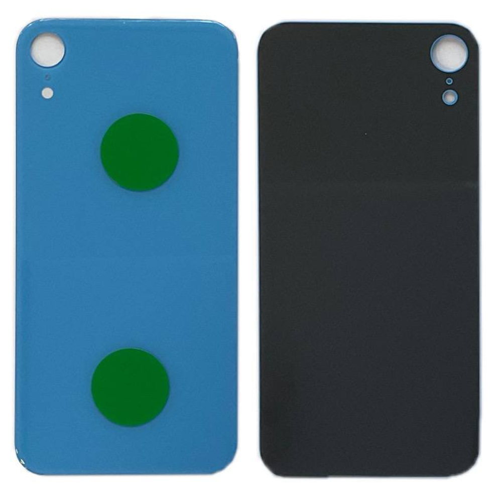 Задняя крышка для Apple iPhone Xr Голубой (стекло, широкий вырез под камеру) - Премиум