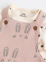 Комбинезон и боди в комплекте для малышей Next N75-960, Бежевый, Розовый