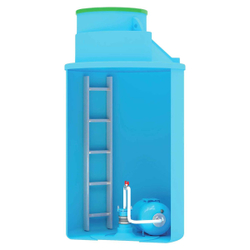 Кессон для скважины Акватек 1500 л.(110x110x215см;синий) - арт.556013.1