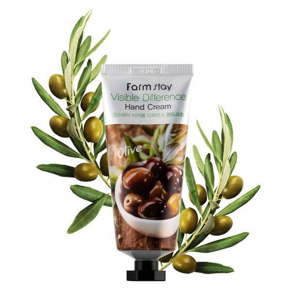 Крем для рук маслом оливы FarmStay Visible Difference Hand Cream Olive, 100г