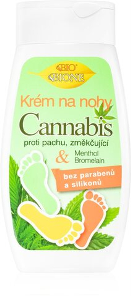 Bione Cosmetics Cannabis - смягчающий крем для ног /   260  ml  / GTIN 8595061610647