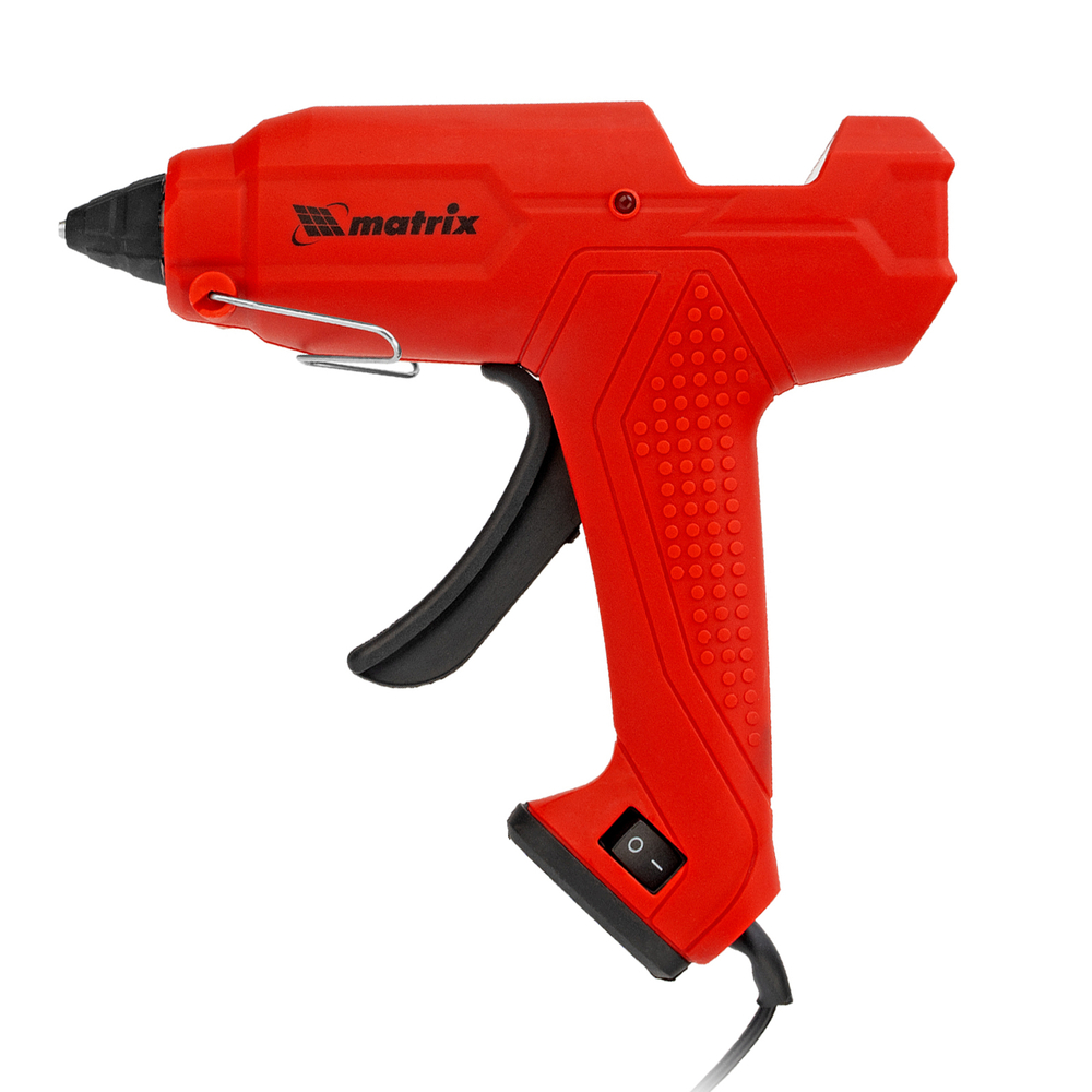 Клеевой пистолет, 11 мм, 40 (100) Вт, 18 г/мин, выключатель и индикатор напряжения// Matrix