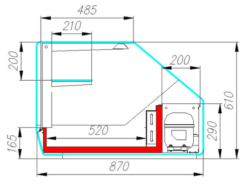 Холодильная витрина Carboma ARGO 2 AC87 SM 1,0-11