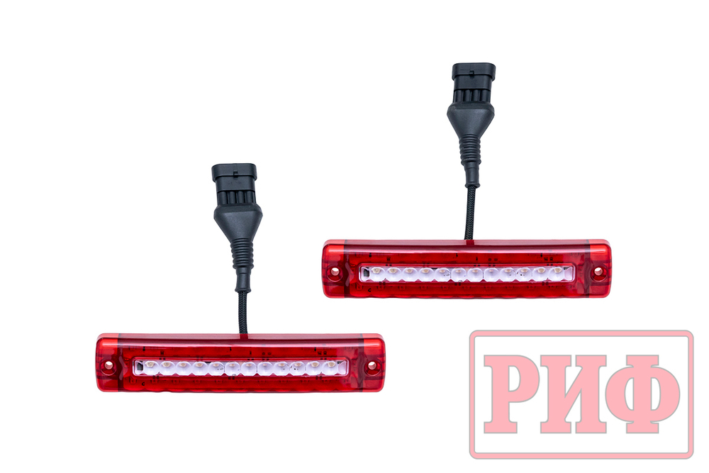 Бампер силовой задний Toyota Land Cruiser 200 2007-2012 с квадратом под фаркоп и фонарями, стандарт РИФ