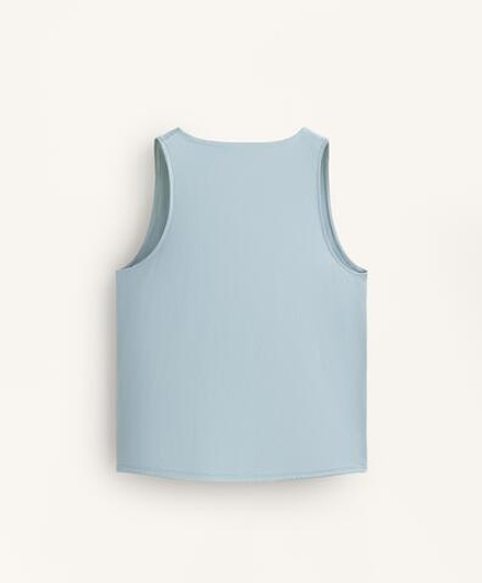 OYSHO Майка Comfortlux с перекрестными деталями, пыльно-синий