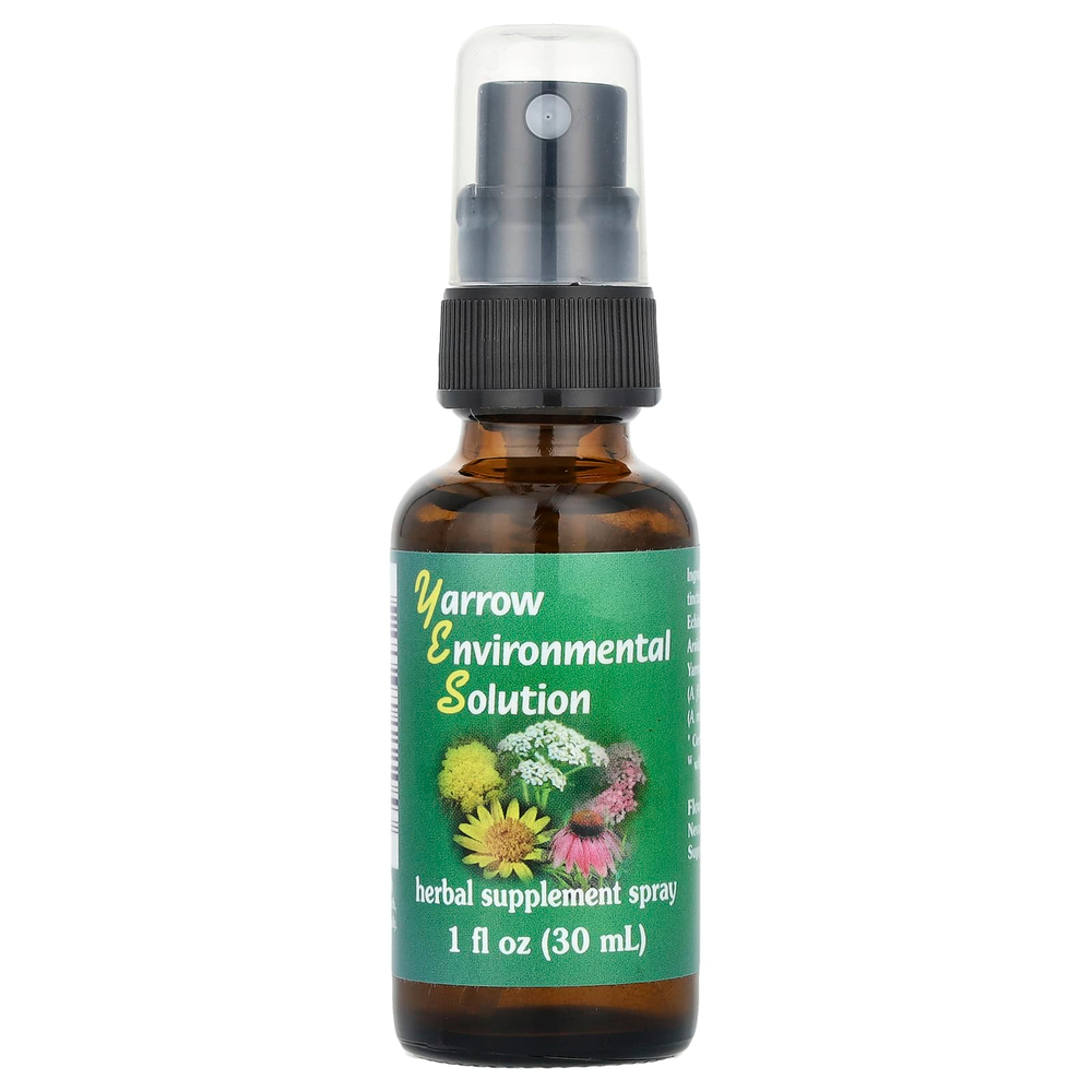Flower Essence Services, Environmental Solution, тысячелистник, спрей, 30 мл (1 жидк. унция)