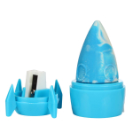 Ластик+точилка "Ракета" 8 см, 1 отверстие, 4 цвета микс, С-40500