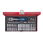 Набор торцевых головок с принадлежностями 1/4", шестигранные, 5/32"-1/2", 26 предметов KING TONY 2526SR