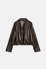 Искусственная кожа бомбер куртка - ZARA