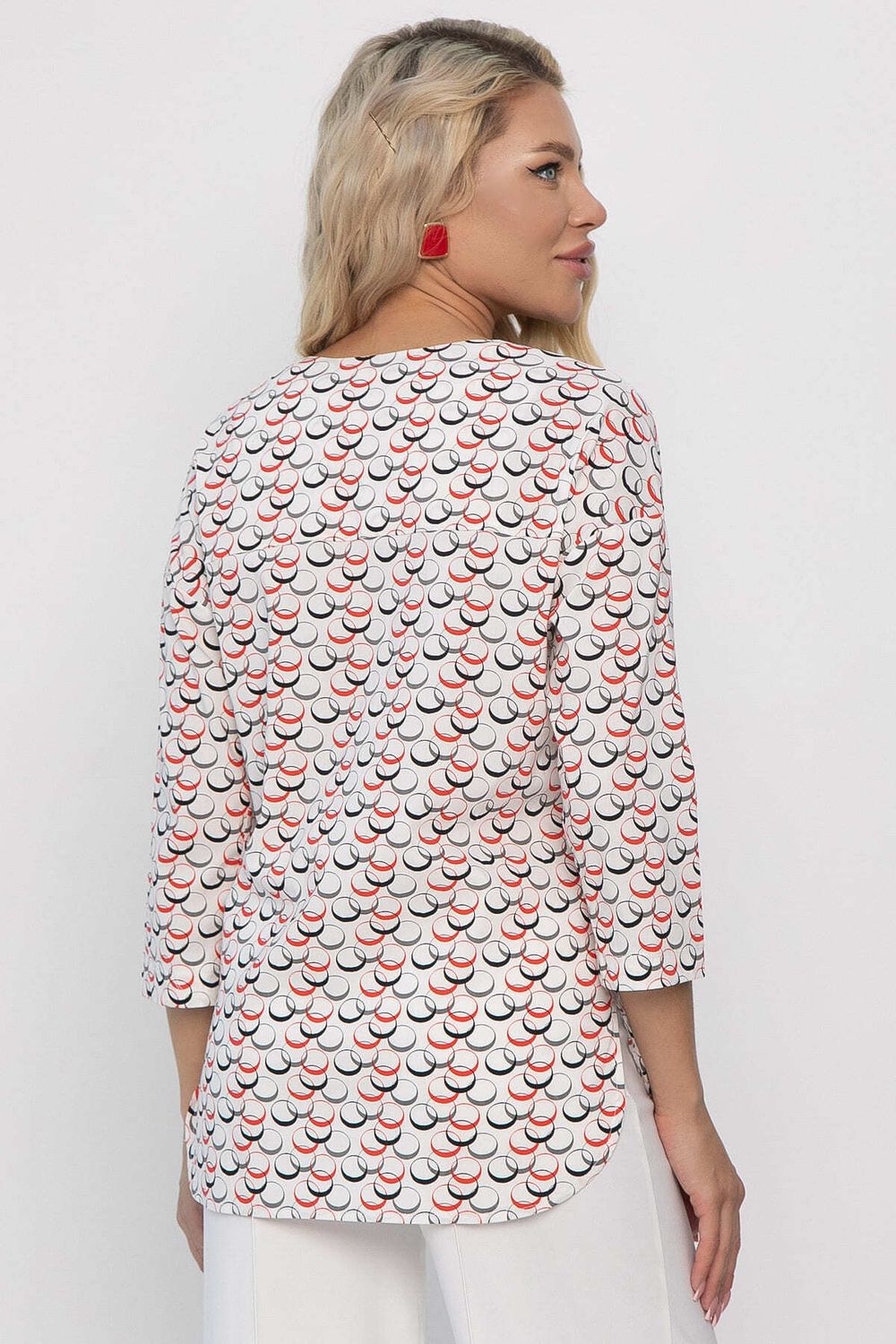 Блуза Статица (бело-красная) Б13775-16М LT Collection