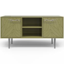 Тумба под ТВ Арт Колор leaves 117см Стайл Сильвер Зеленая олива