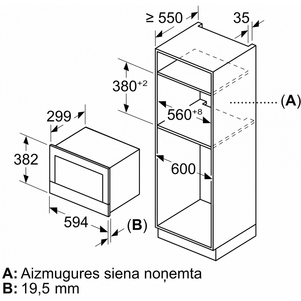 Встраиваемая микроволновая печь BOSCH BFL7221W1