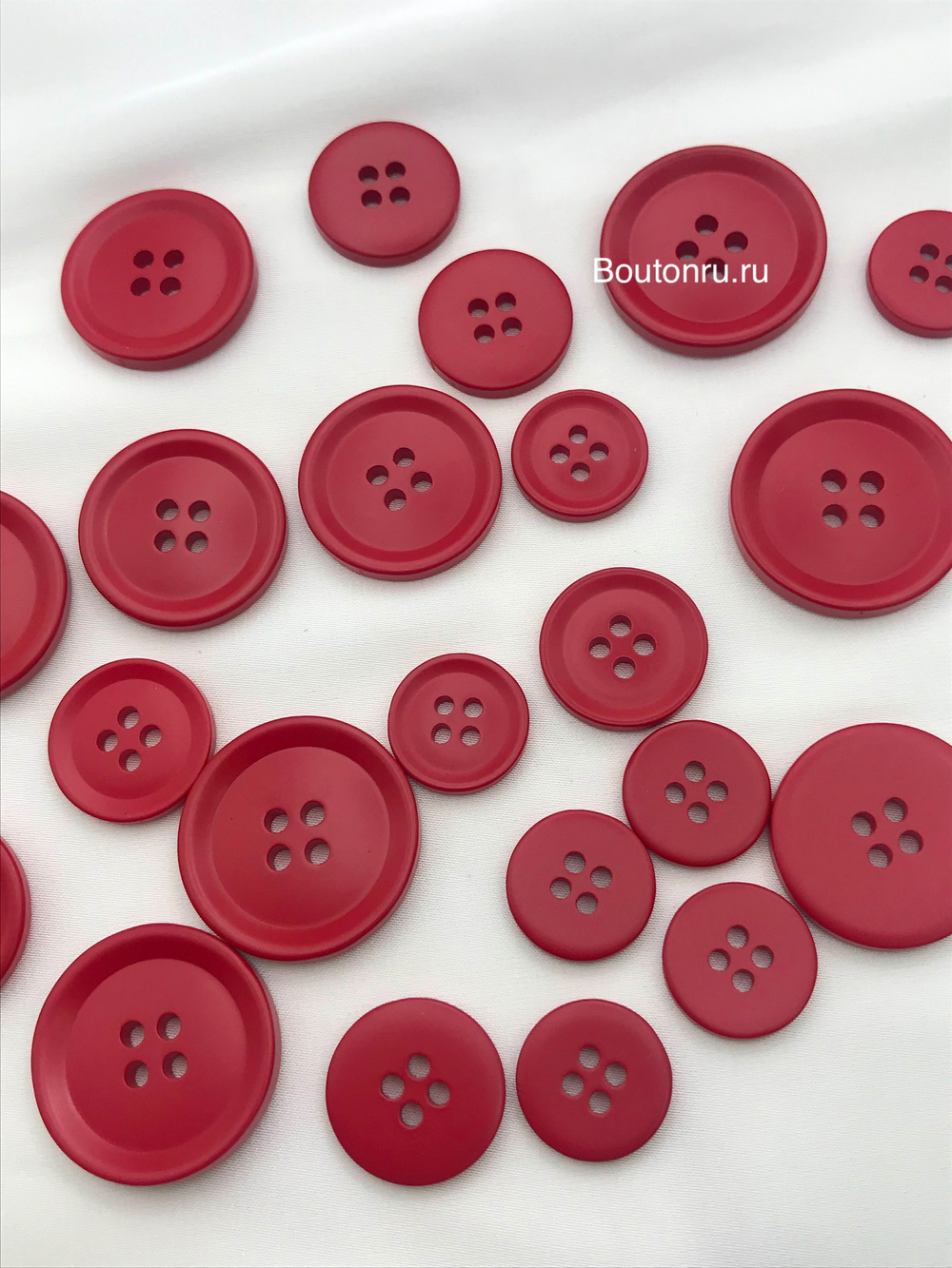 Пуговицы на прокол16 красные