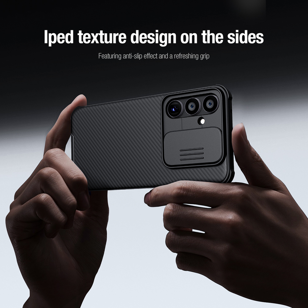 Противоударный чехол с защитной шторкой для камеры от Nillkin на Samsung Galaxy A55, серия CamShield Pro Case
