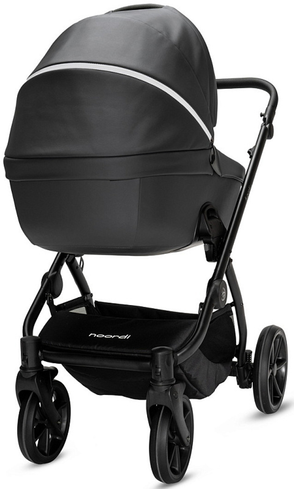 Детская коляска Noordi Fjordi Leather V2 3 в 1 с автокреслом Terra Black 1462819 Shadow Grey