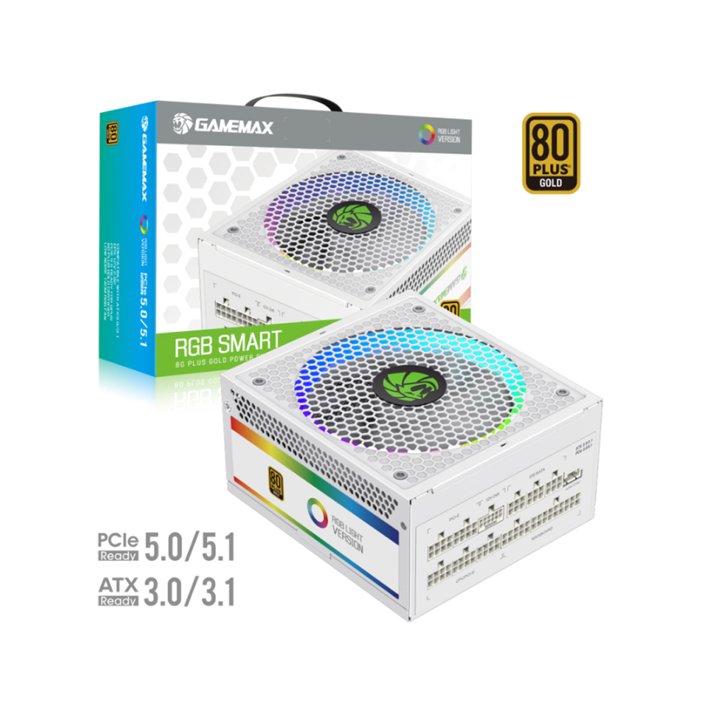 Блок питания Gamemax RGB-Smart 850 PRO WH Gold