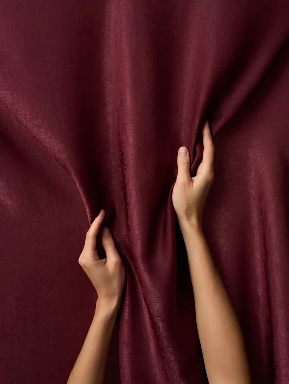 Шелк искусственный "эффект бархата" оптом, арт. 2283, Китай, бургунди