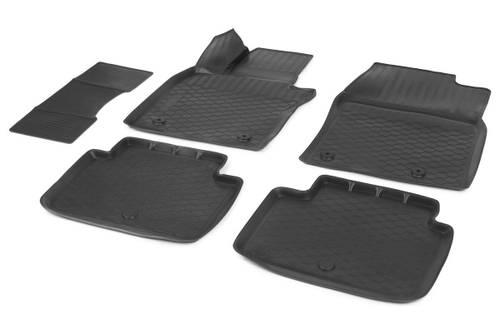 Коврики в салон автомобиля Rival для Mazda 3 BP седан, хэтчбек 2019-2020/CX-30 2020-2021, полиуретан, с крепежом, 5 частей, 13801009