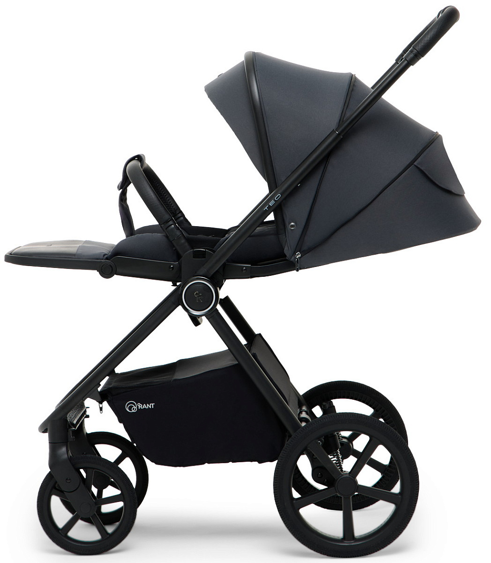 Детская коляска Rant Teo Soft 3 в 1 с автокреслом Cruise Black Graphite