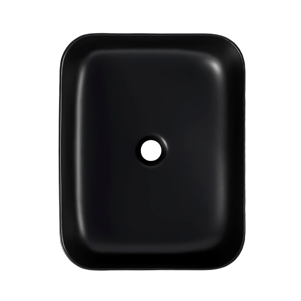 Раковина накладная CULTO JET 535*375*130 прямоугольная черная с донным клапаном (черный)
