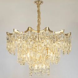 Citilux Моника CL308292 Люстра хрустальная подвесная Золото