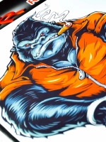 Наклейка- Обезьяна в наручниках