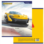 Тетрадь 12л., линия, Alingar, скрепка, блок офсет, 100% белизна, мелованный картон (стандарт), "Off road"