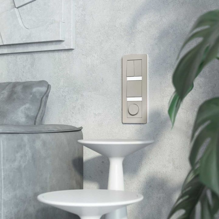 Выключатель двухклавишный проходной (дымчатый) W1222004/ a069458