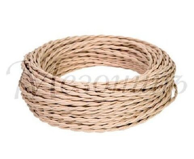 Провод монтажный витой ретро МезонинЪ GE70142-02 2х2,5 слоновая кость (комплект из 50м)