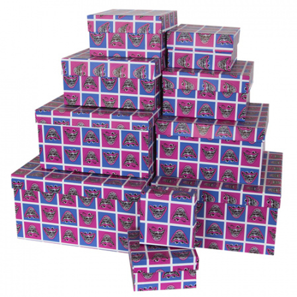 Коробка квадрат 28,3*28,3*15см Зубастики 1шт