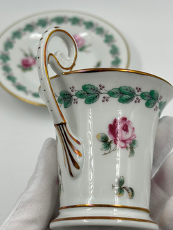 Кофейная пара с розами Richard Ginori