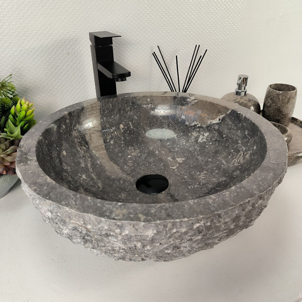 Раковина из мрамора Erozy Grey EM-64529 46*46*15 0186