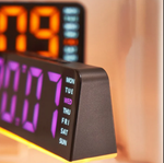 Часы-будильник настольные LED GH9001 черный корпус