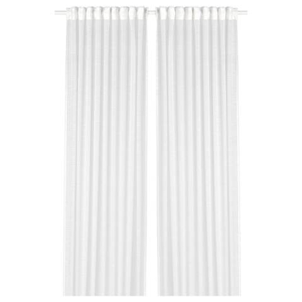 IKEA GJERTRUD  (ИКЕА ГЙЕРТРУД)  -  Шторы, 2 шт, на ленте/белые, 145x300 см