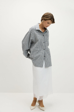 Рубашка из фланели мелкая клетка