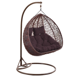 Подвесное кресло корзина для двоих арт. 105 шоколад