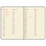 Еженедельник датированный 2025, БОЛЬШОЙ ФОРМАТ, 210х297 мм, А4, BRAUBERG "Comodo", под кожу, коричневый, 115942