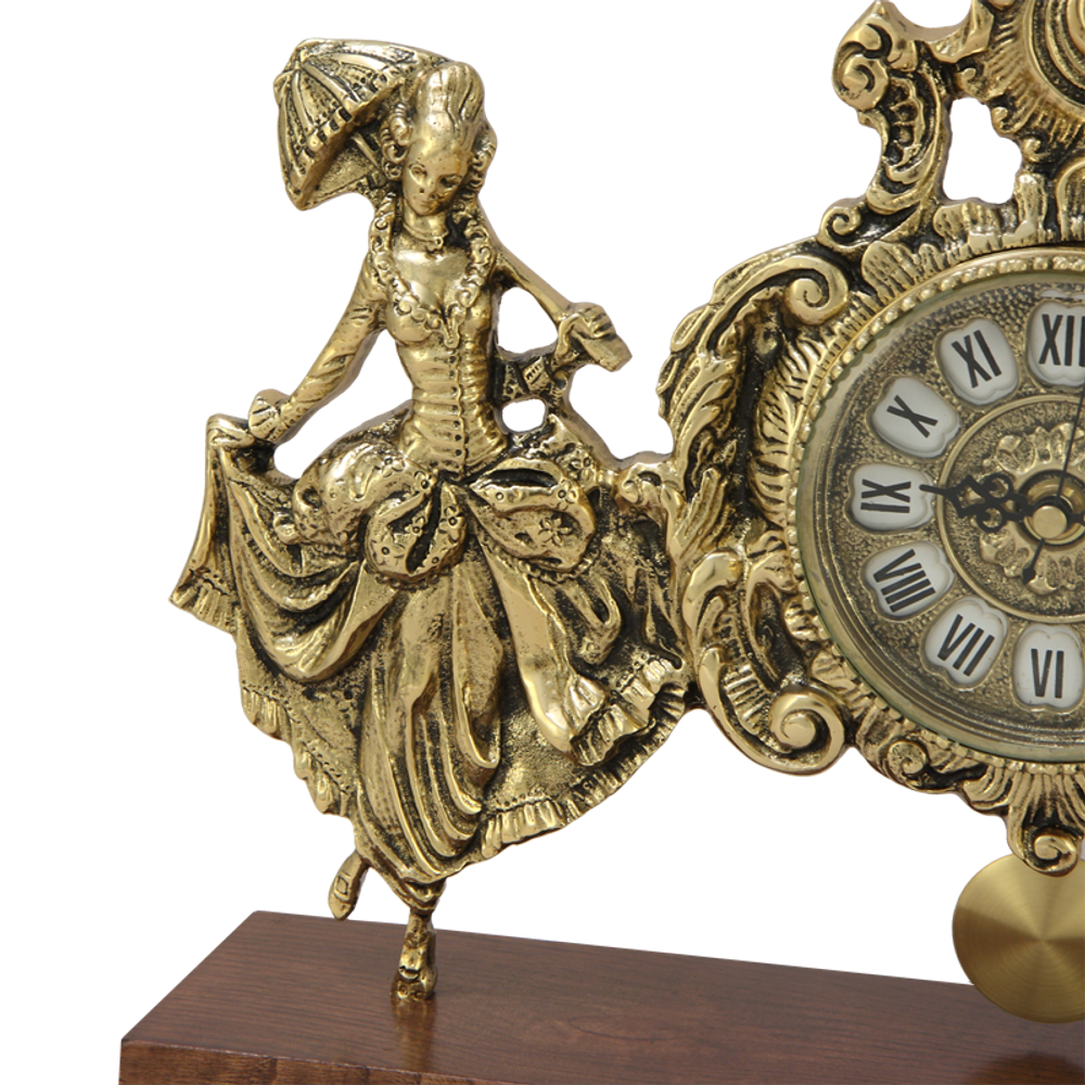 Bello De Bronze Бронзовые часы настольные Пастораль 2