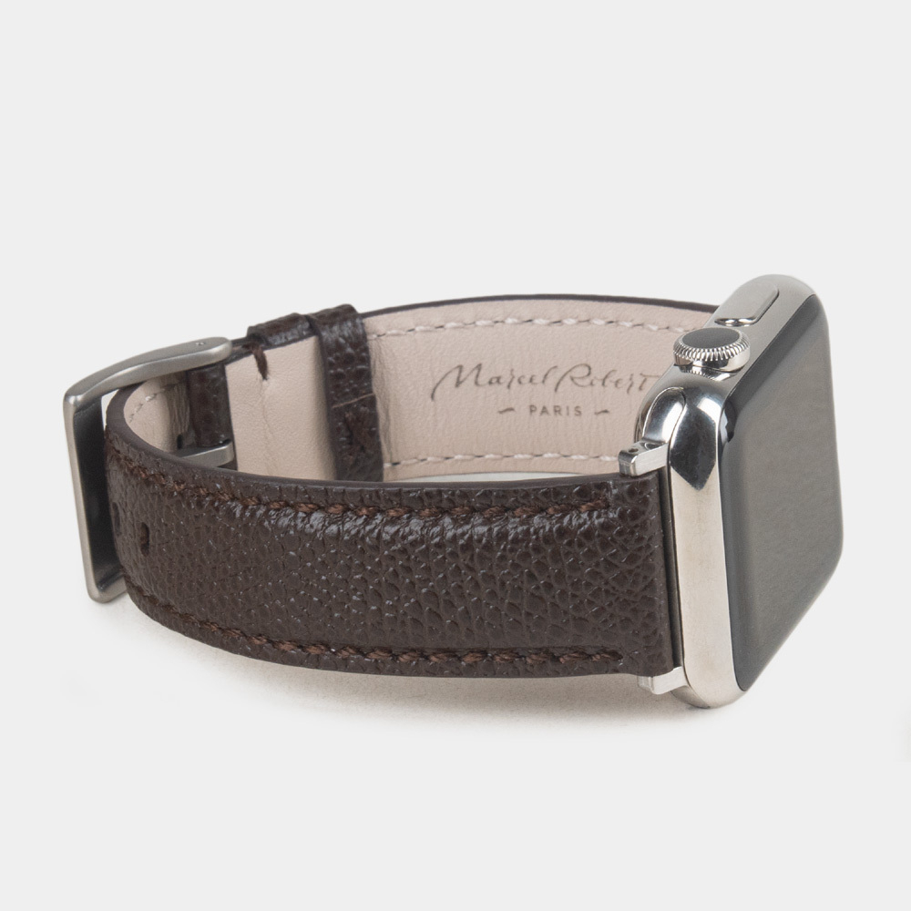 Ремешок для Apple Watch 44/45/46 mm из кожи сафьяно, коричневого цвета