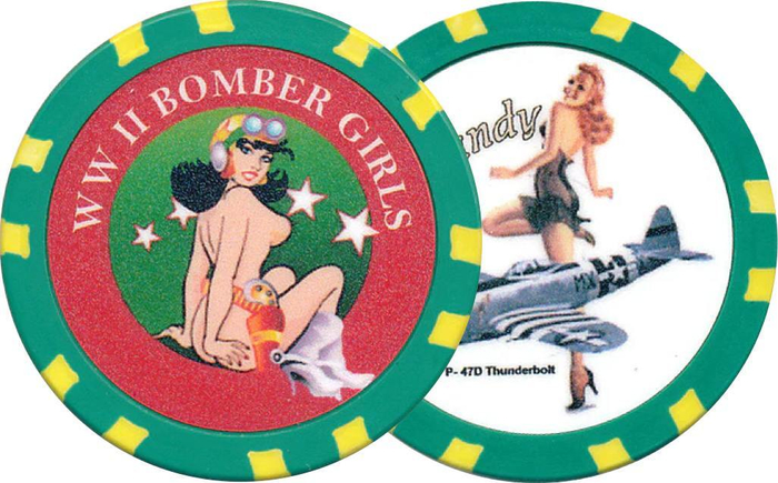 Fantasy WW II Bomber Girls Chip