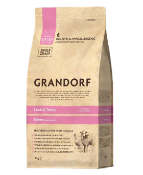 Grandorf Kitten Holistic для котят с 3 недель ягненок с индейкой 400гр.