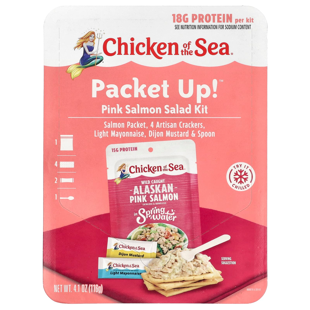 Chicken of the Sea, Packet Up! ™, набор для салата из горбуши, 1 набор, 116 г (4,1 унции)