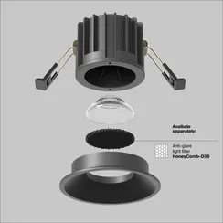 Встраиваемый светильник Раунд / Round 12 Вт 4000 К 50° Technical dl058-12w4k-b