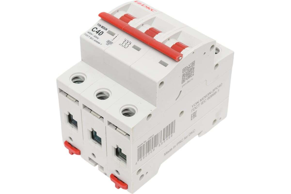 Автоматический выключатель модульный YON MD63N 3P 40A C 6kA DKC