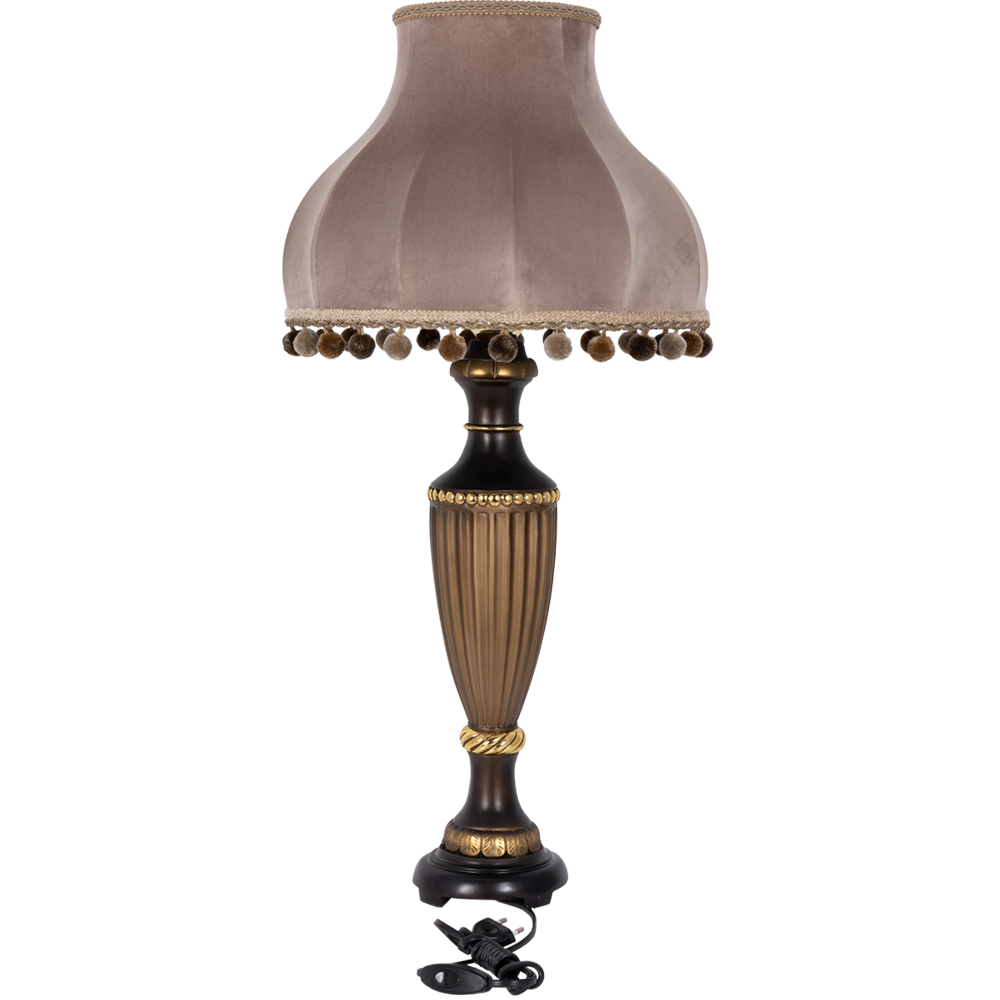 Настольная лампа Ваза Ребристая Бронза Классика Капучино